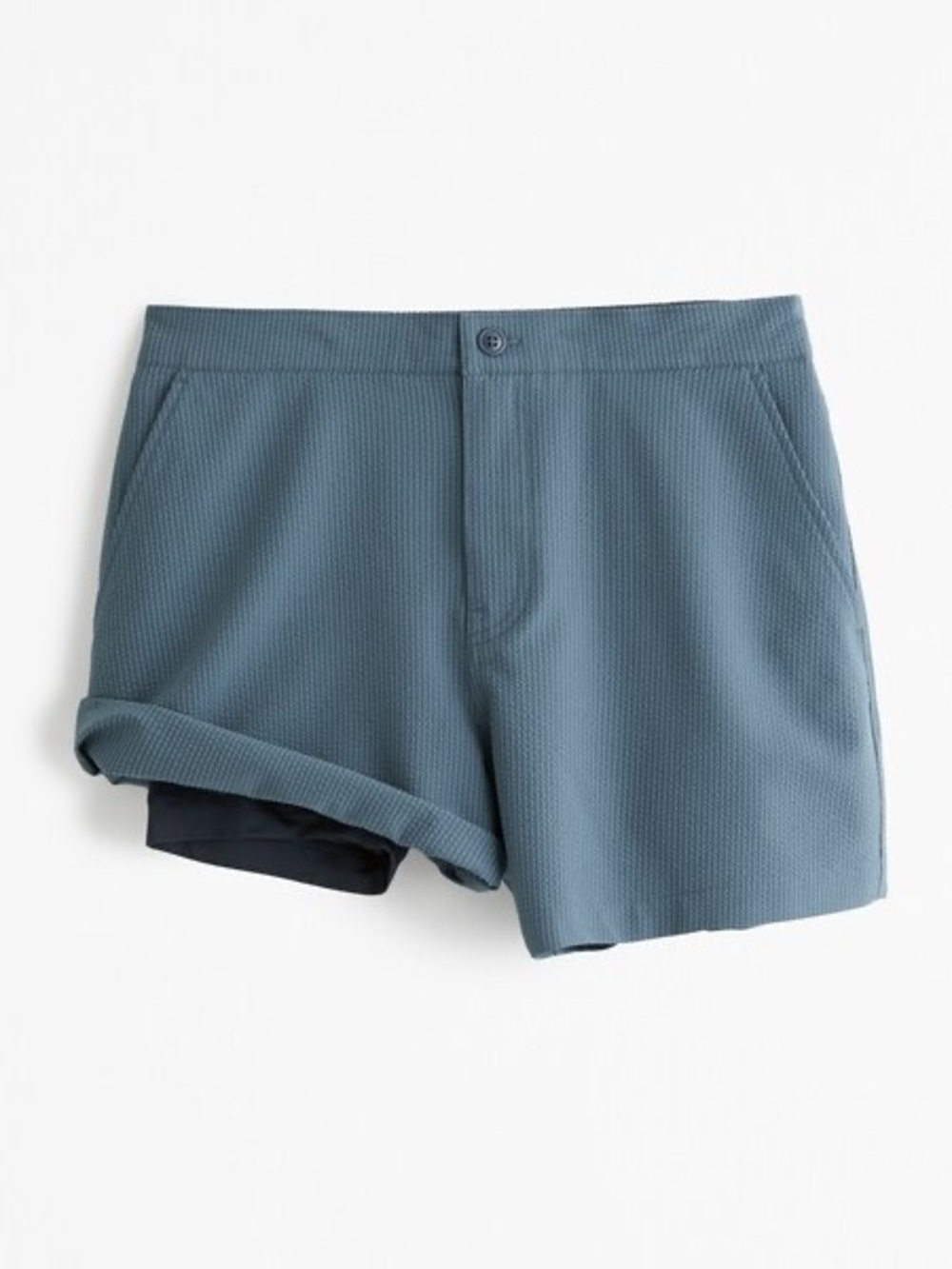 Abercrombie & Fitch Men's Resort Shorts | Teal & Slate seersucker